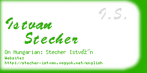 istvan stecher business card